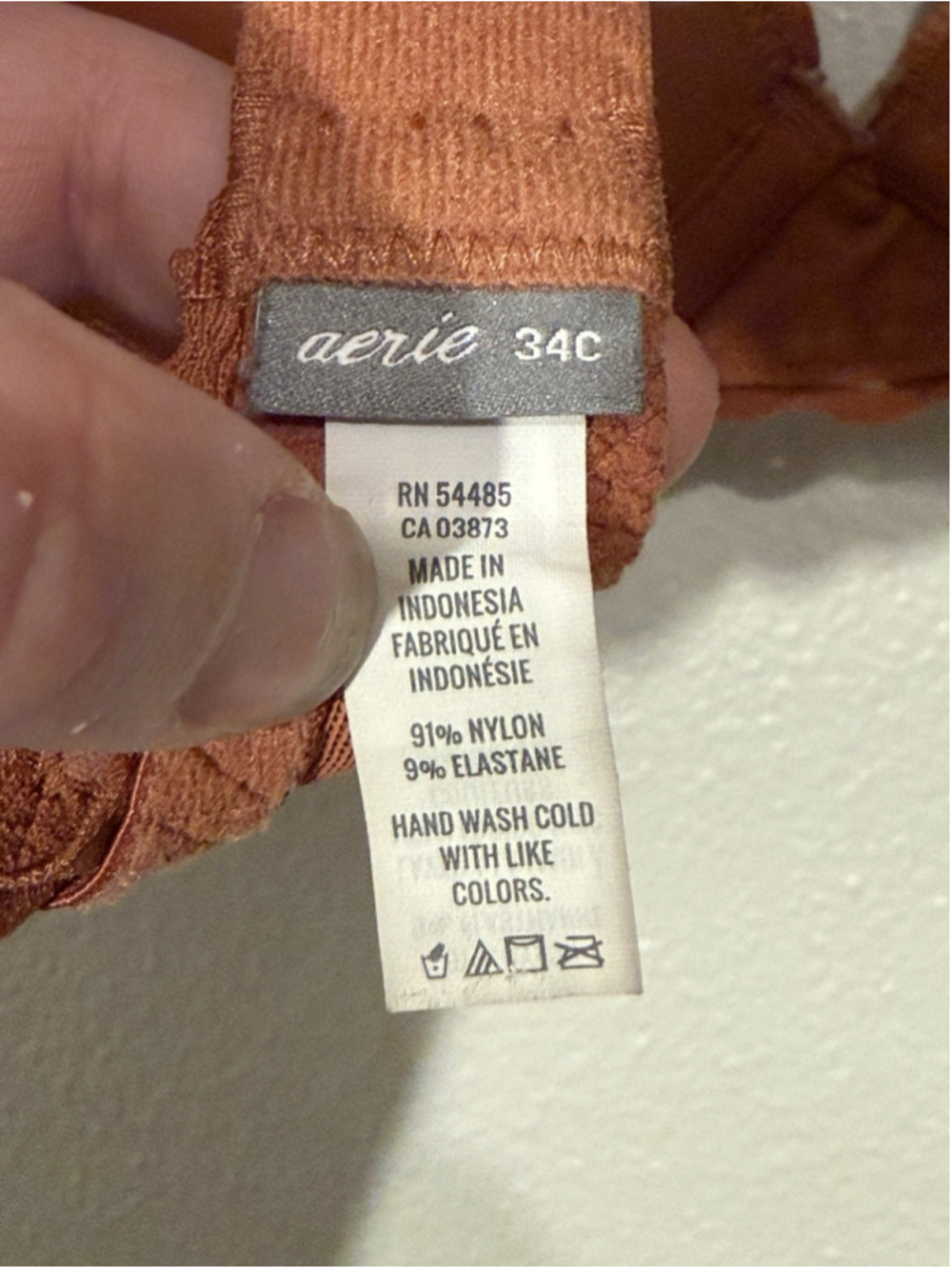 Aerie Burnt Orange Lace Plunge Bralette Bra 34C - Picture 4 of 4